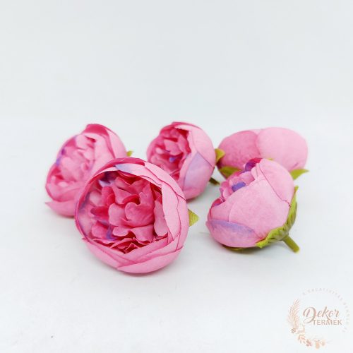 Peony virágfej - 5 cm - pink