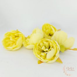 Peony virágfej - 5 cm - krém sárga
