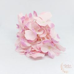 Hortenzia virágfej - 12 cm - rózsaszín lila véggel