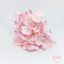 Hortenzia virágfej - 12 cm - rózsaszín lila véggel