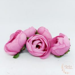 Boglárka selyem virágfej - 4,5 cm - világos mályva