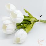 Gumi tulipán csokor - kinyílt virágú
