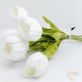 Gumi tulipán csokor - kinyílt virágú