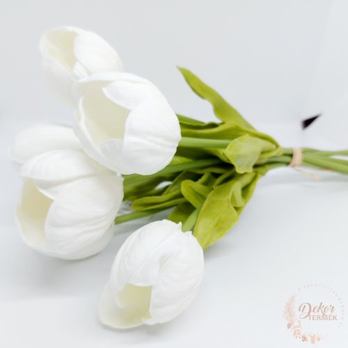 Gumi tulipán csokor - kinyílt virágú