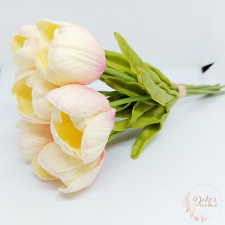 Gumi tulipán csokor - kinyílt virágú