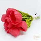 Gumi tulipán csokor - kinyílt virágú