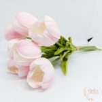 Gumi tulipán csokor - kinyílt virágú