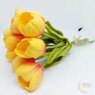 Gumi tulipán csokor - kinyílt virágú