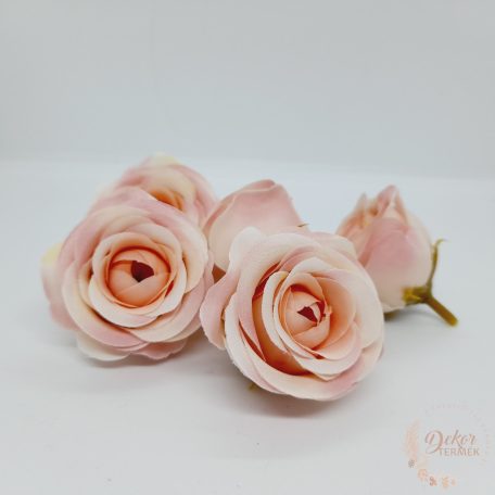 Rózsa virágfej - 5 cm - világos rózsaszín