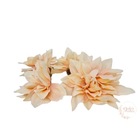 Dália virágfej - 11 cm - világos barack
