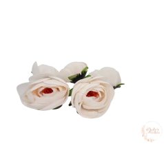 Boglárka selyem virágfej - 4,5 cm - halványrózsaszín