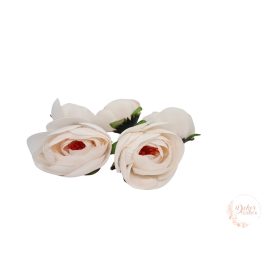 Boglárka selyem virágfej - 4,5 cm - halványrózsaszín