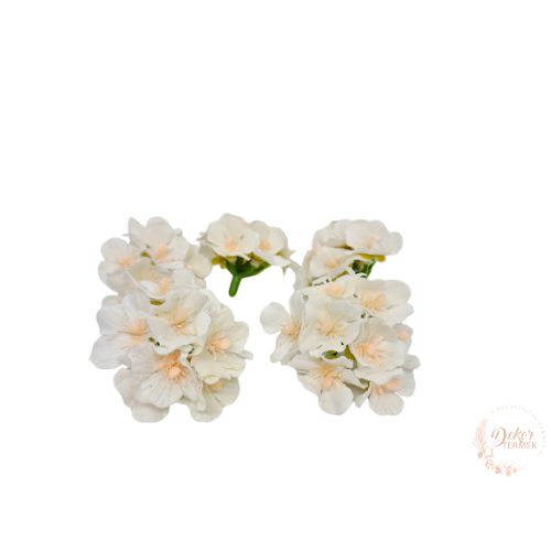 Hortenzia virágfej - 7 cm - fehér