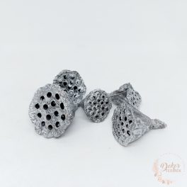 Lótusz -  mini - glitteres ezüst
