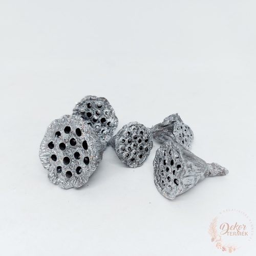 Lótusz -  mini - glitteres ezüst