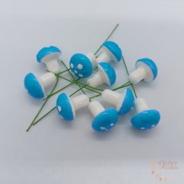 Dekor gomba - kicsi - kék