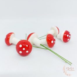 Dekor gomba - kicsi - piros