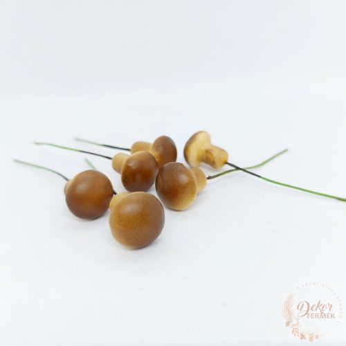 Dekor gomba - mini - barna