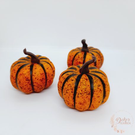Dekor tök - narancssárga fekete csíkkal