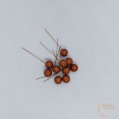 Bogyós betűző barna gyöngyház 1,5 cm