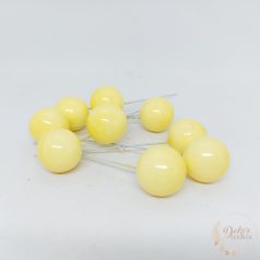 Színes drótos bogyó - 2,5 cm - sárga