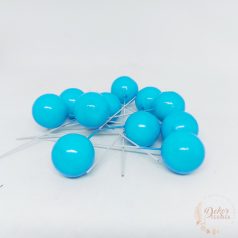 Színes drótos bogyó - 2,5 cm - kék