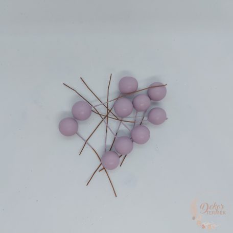 Színes drótos bogyó - 1,5 cm - lila