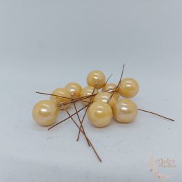 Bogyós betűző barack gyöngyház 1,5 cm