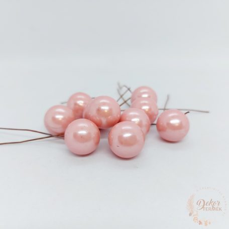 Bogyós betűző világos rózsaszín gyöngyház 1,5 cm