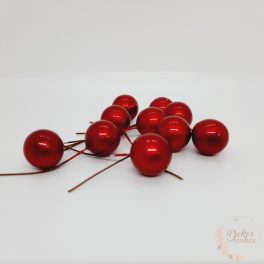 Bogyós betűző - bordó gyöngyház - 1,5 cm