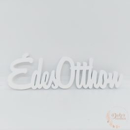 Édes otthon felirat - nagy - fehér
