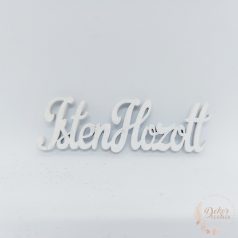 Isten hozott felirat - 10 cm - fehér