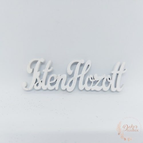 Isten hozott felirat - 10 cm - fehér