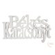 Békés karácsonyt felirat - 14 cm - fehér