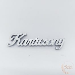 Karácsony felirat - 10 cm - ezüst