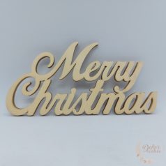Merry Christmas felirat - 15 cm - natúr