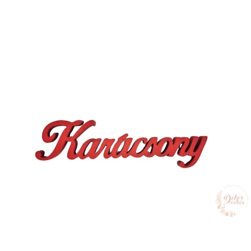 Karácsony felirat - 10 cm - piros