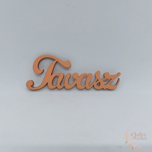 Tavasz felirat lazac - 9,5 cm
