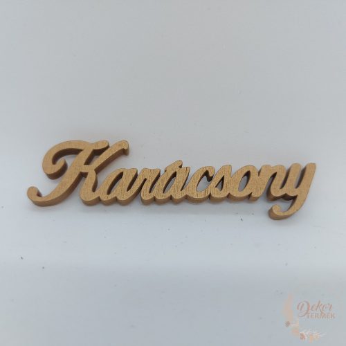 Karácsony felirat - 10 cm - arany