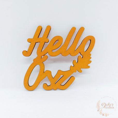 Hello ősz felirat - színes