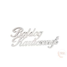 Boldog karácsonyt felirat - 10 cm - fehér