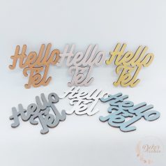 Hello tél felirat - színes