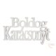 Boldog karácsonyt felirat - 14 cm - fehér