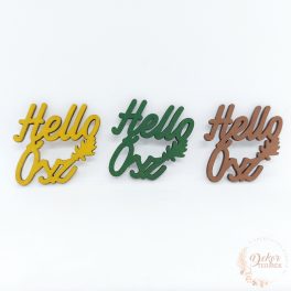 Hello ősz felirat - khaki színek