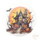 Halloween kastély - fa tábla