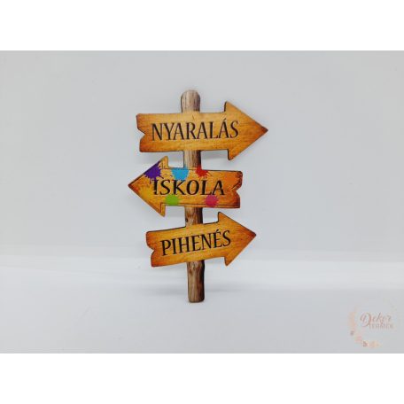 Nyári szünet útjelző tábla