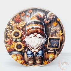 Hello ősz - napraforgók manóval - barna