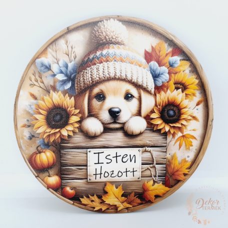 Isten hozott - napraforgók kutyussal