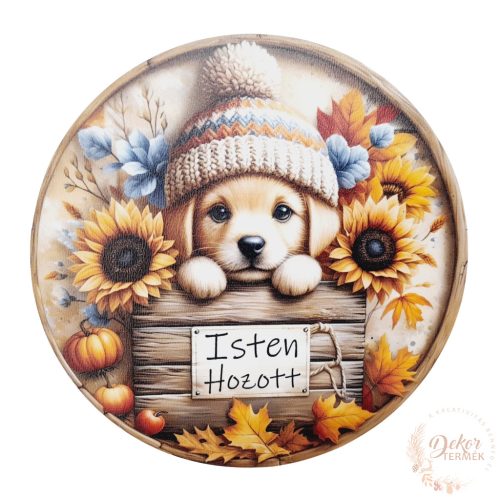 Isten hozott - napraforgók kutyussal