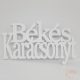 Békés karácsonyt felirat - 21 cm - fehér